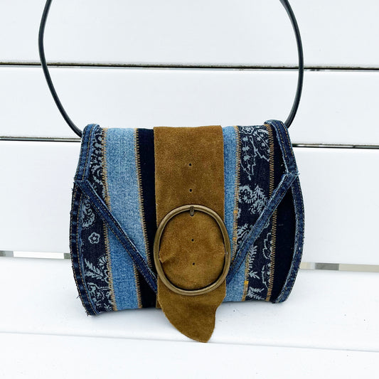 Saddle bag Denim Stripe Handbag