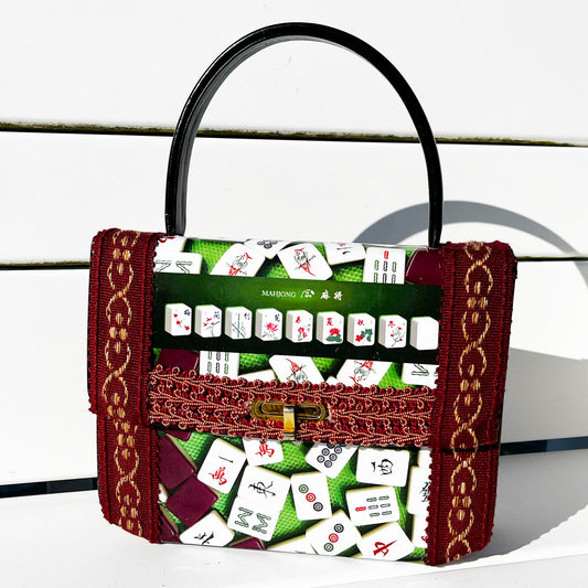 Mahjong Tiles Up Cycled Handbag