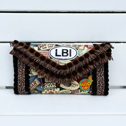 LBI Hot Spots Up Cycled Envelope Clutch