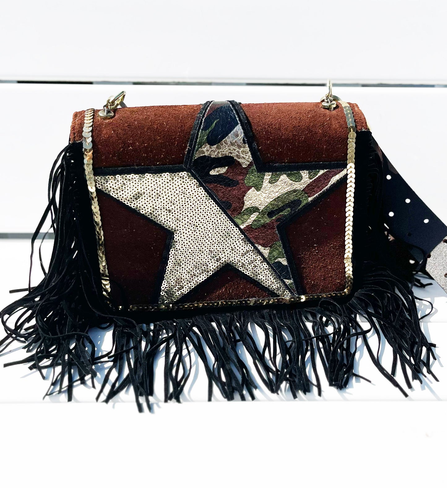 Star of The Show Suede Shoulder Bag
