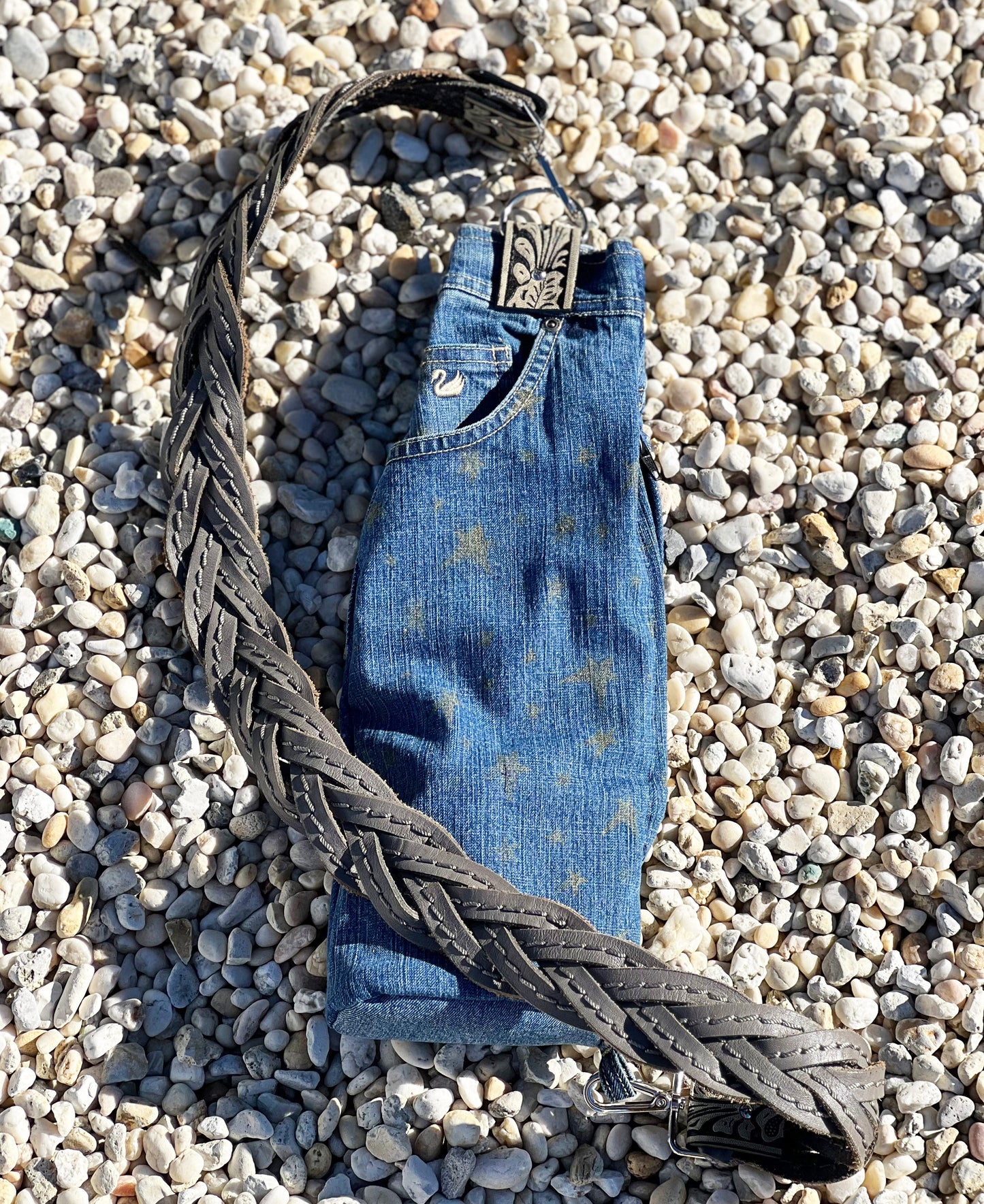 Sandra- Grey Woven Leather Strap