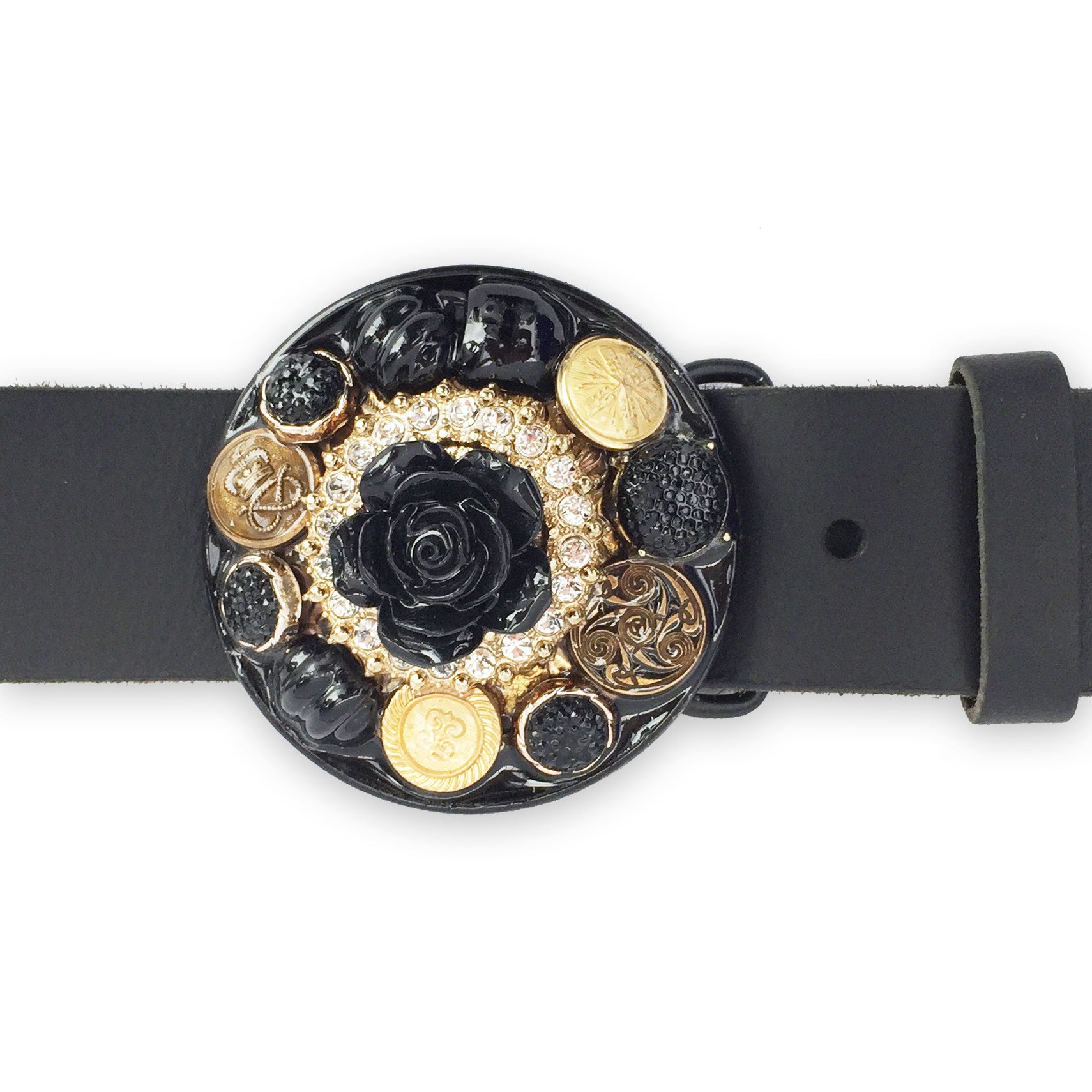 The Good Black Strap, Rose Gold Buckle