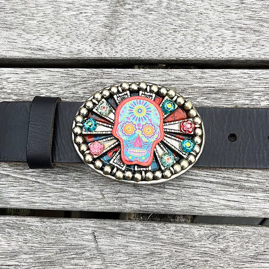 Day of The Dead Festival Buckle and Belt Strap