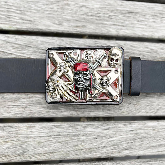 Pirate Skull Buckle and Belt
