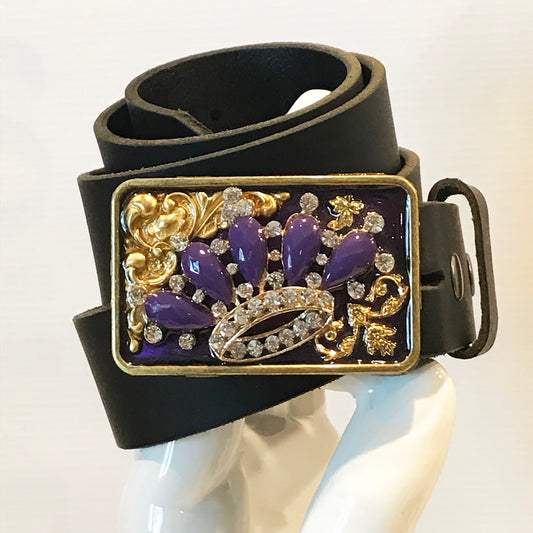 Crown Buckle and Leather Strap