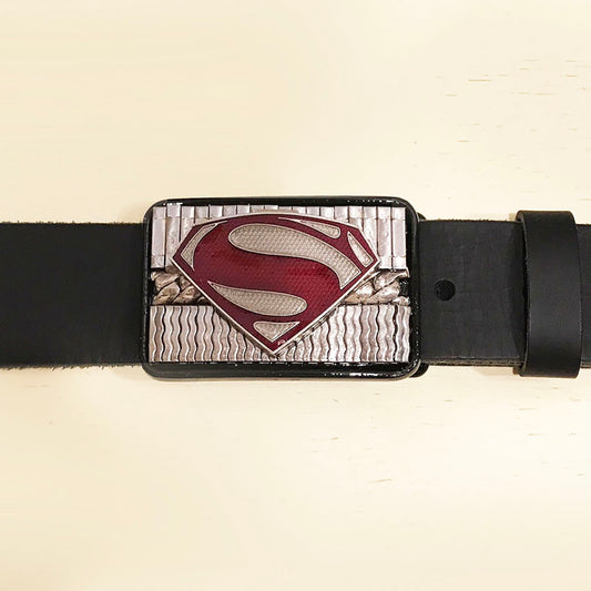 Super Man Buckle and Leather Strap