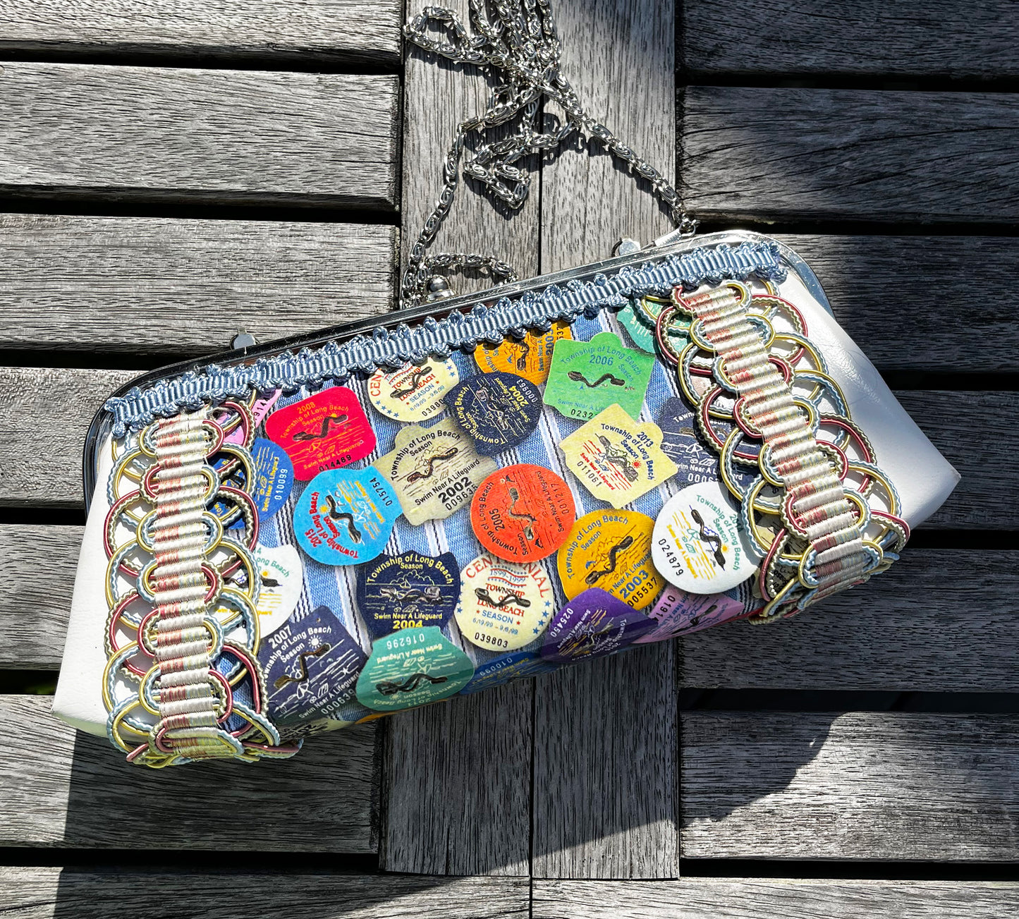 LBI Beach Badge White Clutch