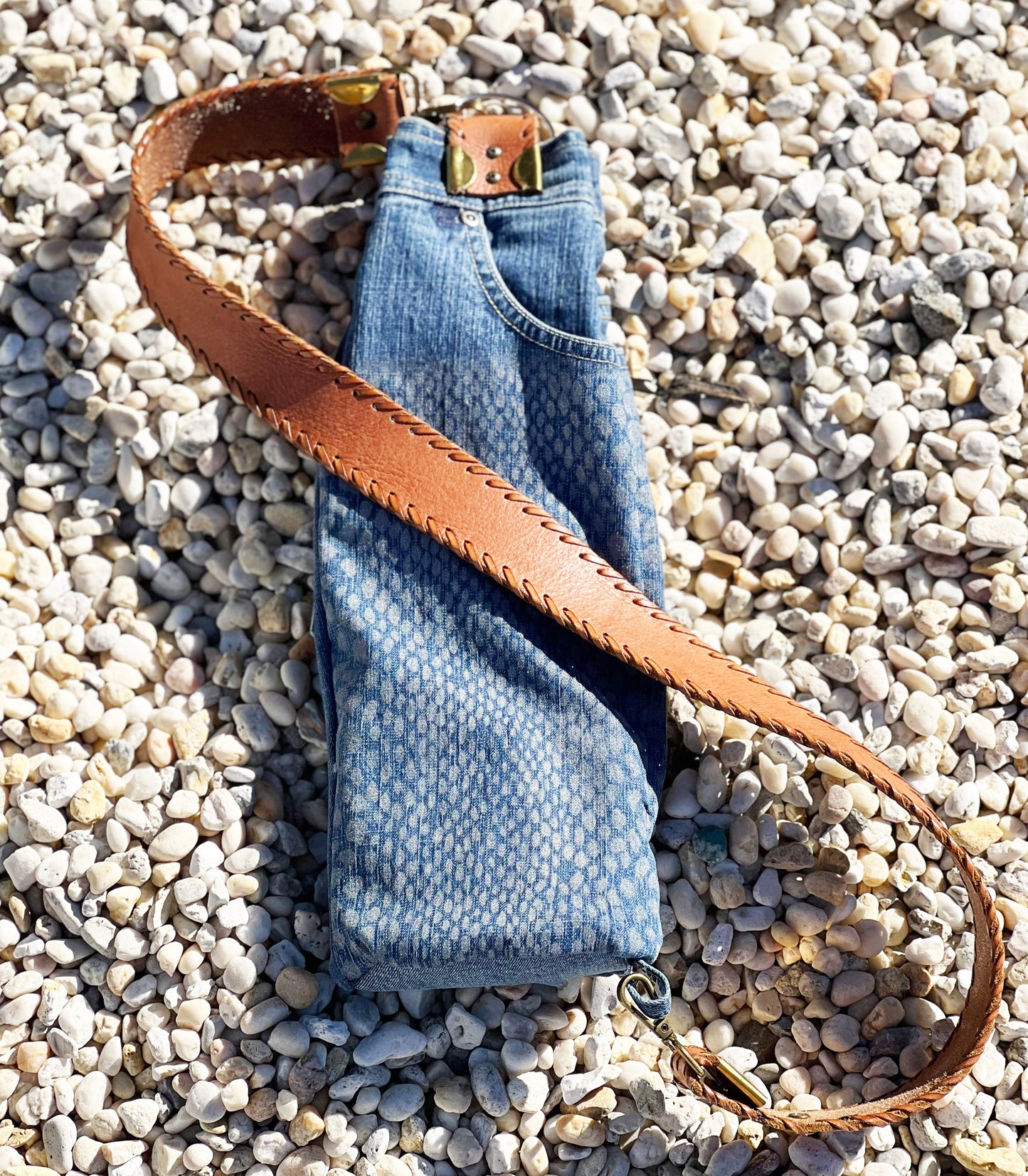 Rachel- Camel Leather Crossbody Strap