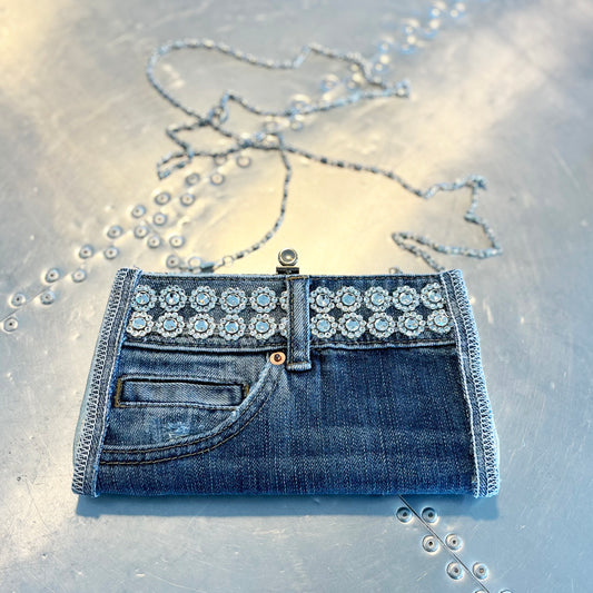 Blue Denim Jeans Clutch