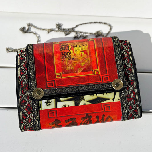 Vintage Dragons Mahjong Clutch