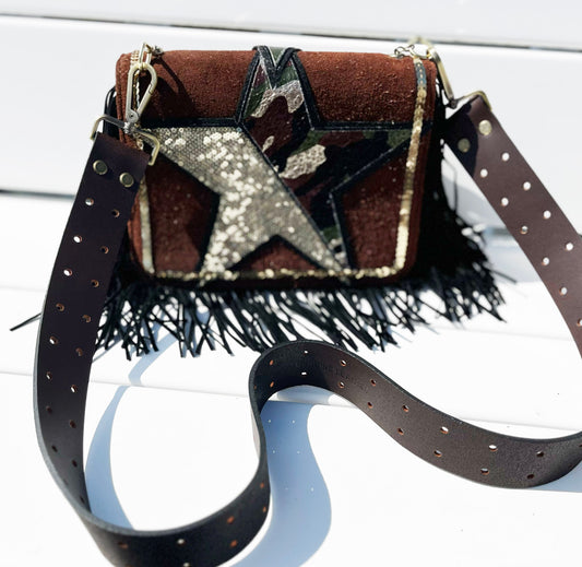 Star of The Show Suede Shoulder Bag