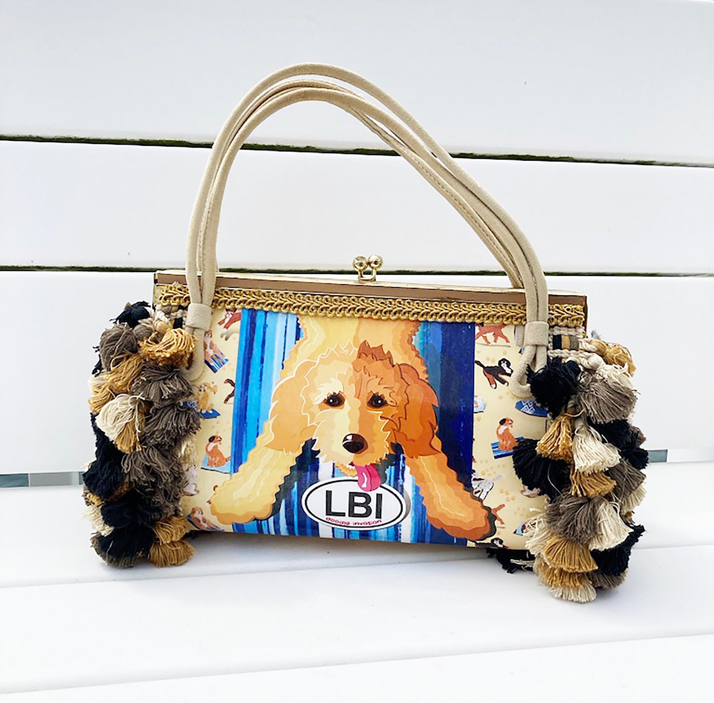 LBI Doodle Invasion Up Cycled Handbag