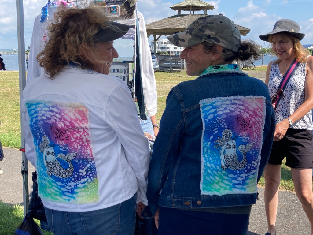 Mermaid, LBI is My Happy Place, Pre-loved Denim Jackets