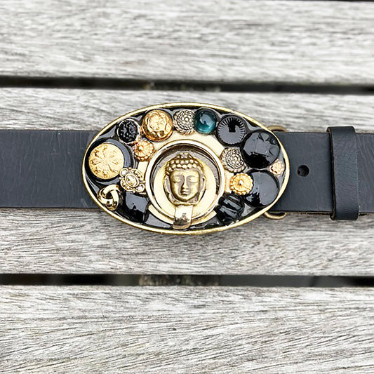 Buddha Head Buckle and Belt Strap